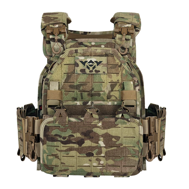 Imagem -02 - Plate Carrier Tactical Vest Caça ao ar Livre Ombro Protetor Ajustável Airsoft Combate Yakeda6094