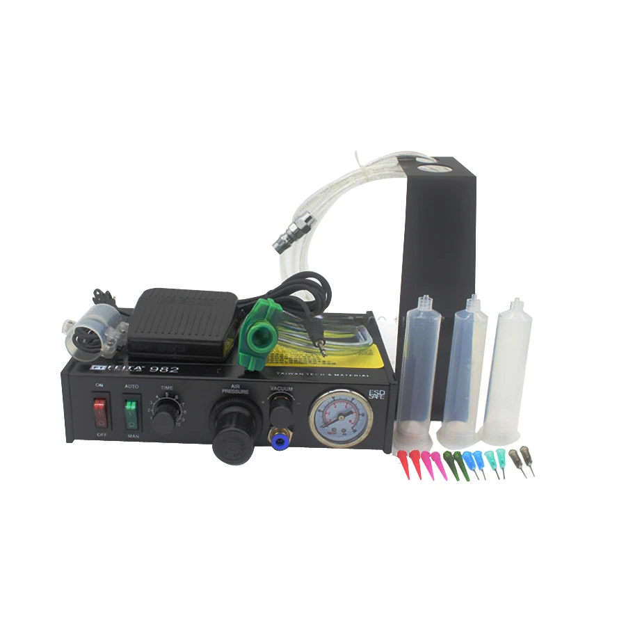 

Semi-Automatic Fluid Dispensing Machine Glue Dispenser Epoxy Resin Solder Paste Liquid Controller FT-982