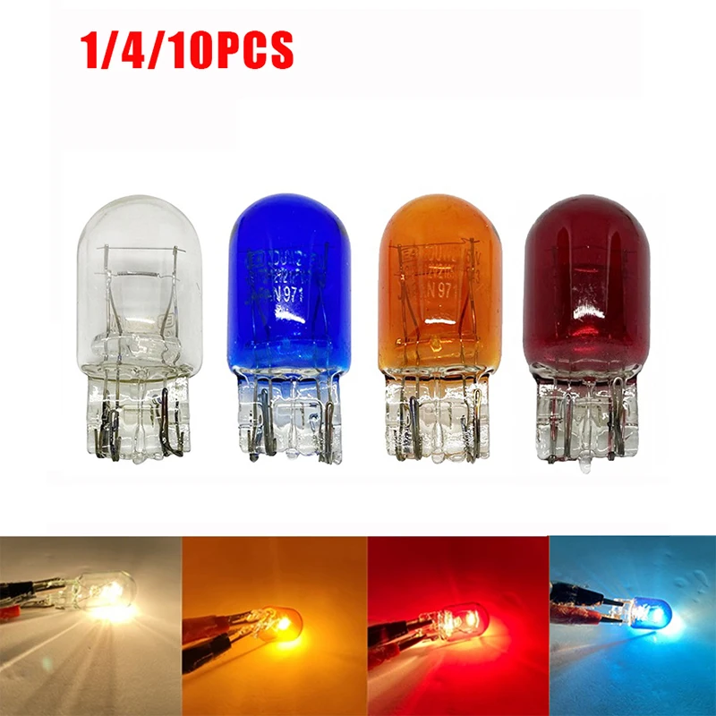 Ampoules halogènes super lumineuses pour feu de recul de voiture, feu de signalisation, T20, 7440, 7443, WY21W, W21W, 7443, W21, 5W, T20, 12V, 1 pièce, 4 pièces, 10 pièces