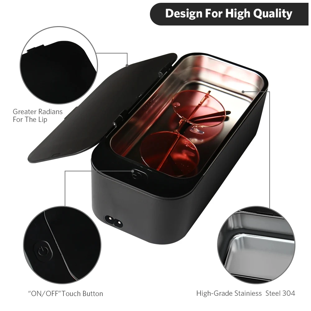 Macchina per la pulizia ad ultrasuoni, lavatrice per occhiali, gioielli per la casa, bretelle, lenti a contatto, strumento per la pulizia automatica