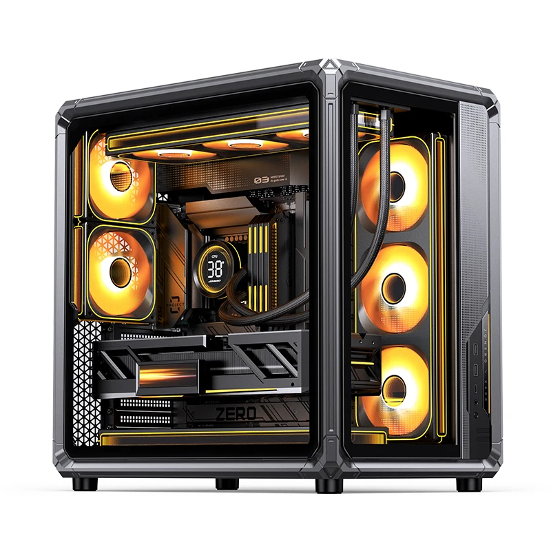 Jonsbo X400 Seaview Room PC Case MINI-ITX M-ATX Game Chassis Back Plug ATX Motherboard Support 360 Water Cooled 13 Fan Positions