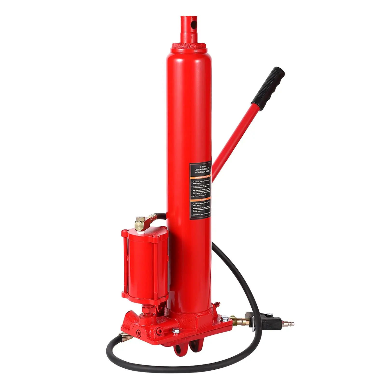 

8 Ton Air/Hydraulic Long Ram Jack,Engine Hoist Cylinder with Air Pump & Clevis Base,Long Ram Jack for Engine Hoists,Garage Crane