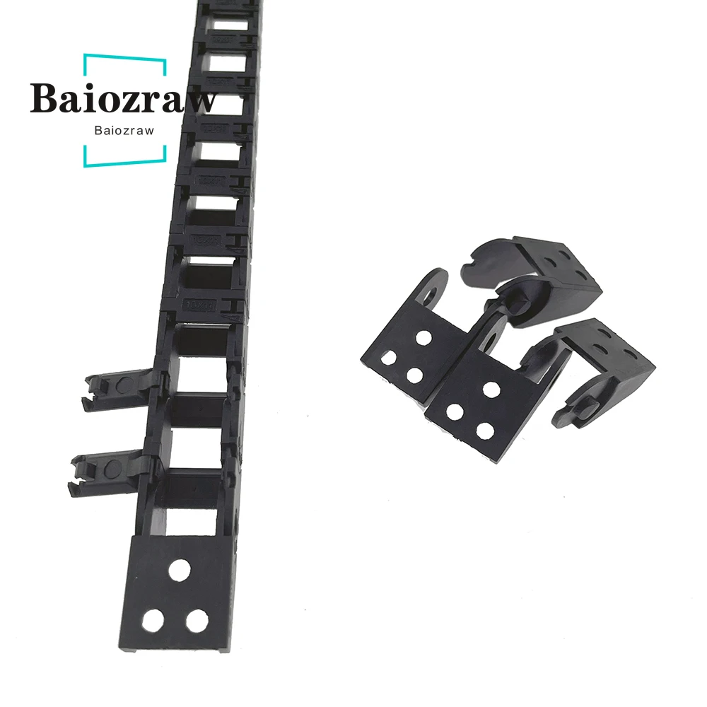 BaiozrawTrident 1 Set Cable Chains Set Customized open drag chain Black Openning Type Wire Chains For VORON Trident Parts