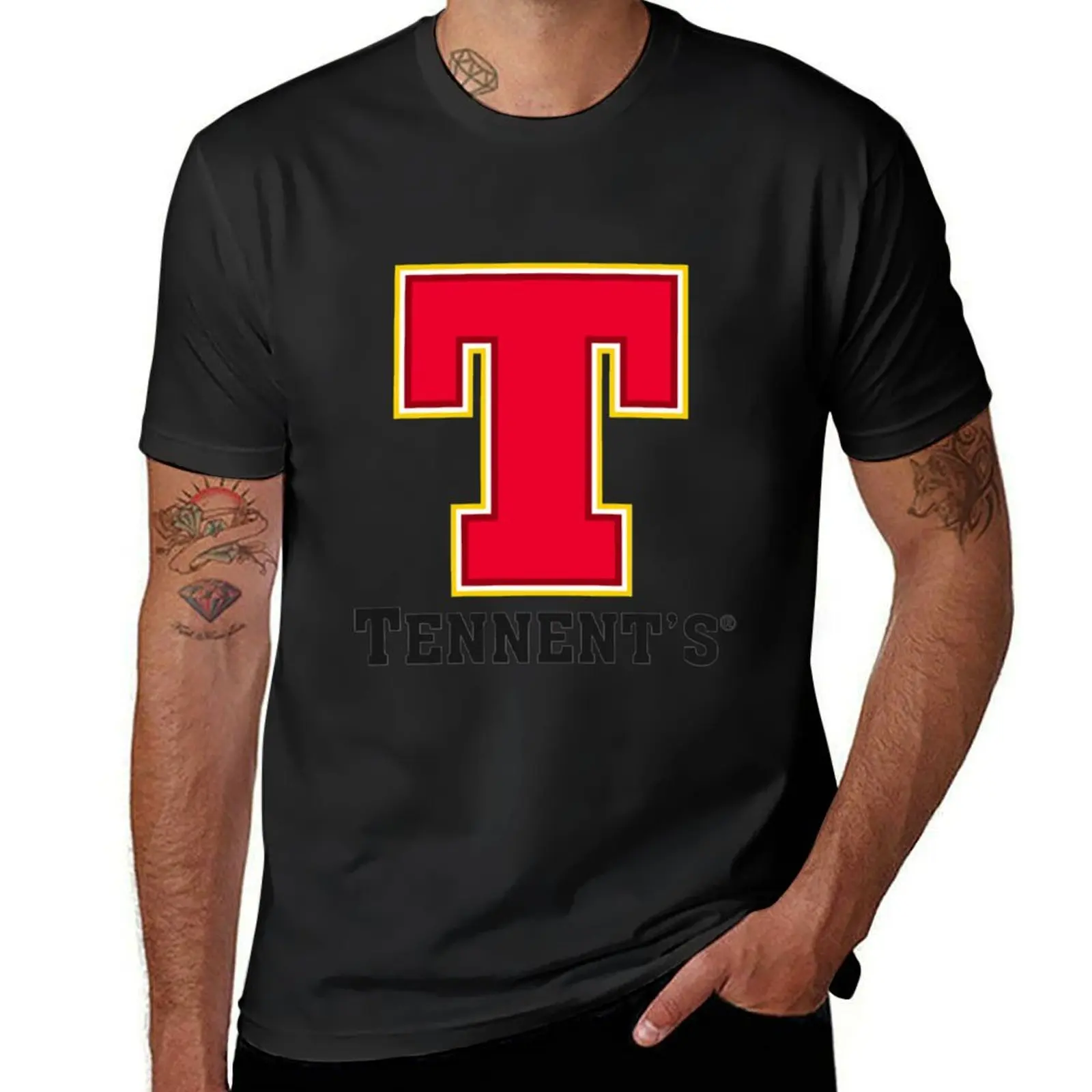 Tennent_s Lager T-Shirt summer tops aesthetic clothes plain mens champion t shirts