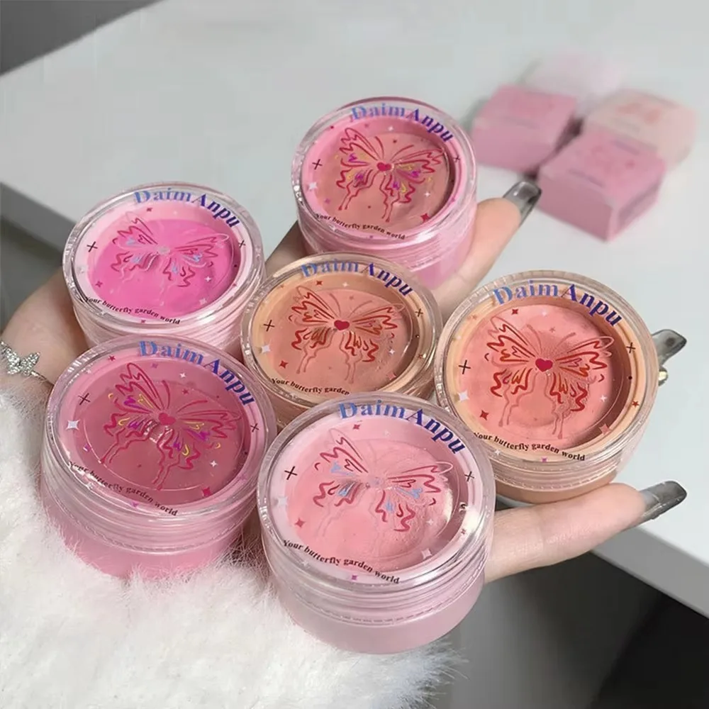 New Air Feeling Cream Blusher Swelling Color Long-Lasting Cheek Blush Cream Girlish Blush Matte Powder Blusher
