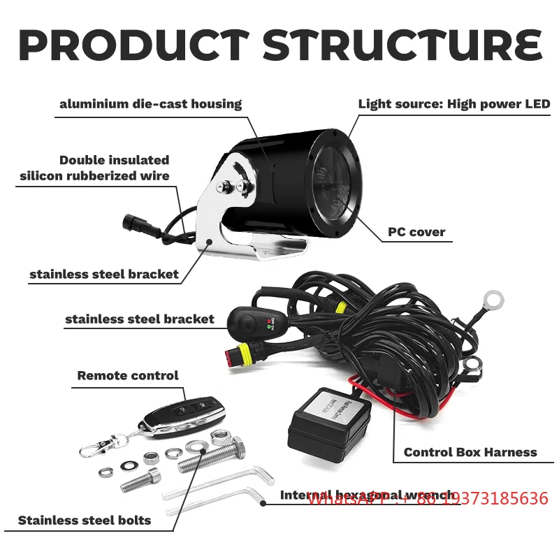3-Zoll-Boot-runde Mini-Beam-Offroad-Lampe, Auto-Arbeitspods, Suche nach LED, ATV, SUV, UTV, Traktor, Motorräder, LED-Nebel-Fahrlicht