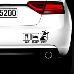 Car sticker personality eat sleep surf window funny personality fashion PVC waterproof sunscreen 20CM