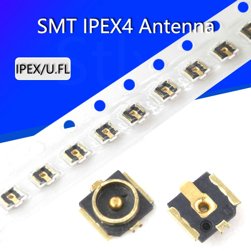 10PCS IPX4 Generation 4 Patch Antenna Base IPX/U.FL SMT RF Coaxial WiFi Connector Generation 4 antenna board end