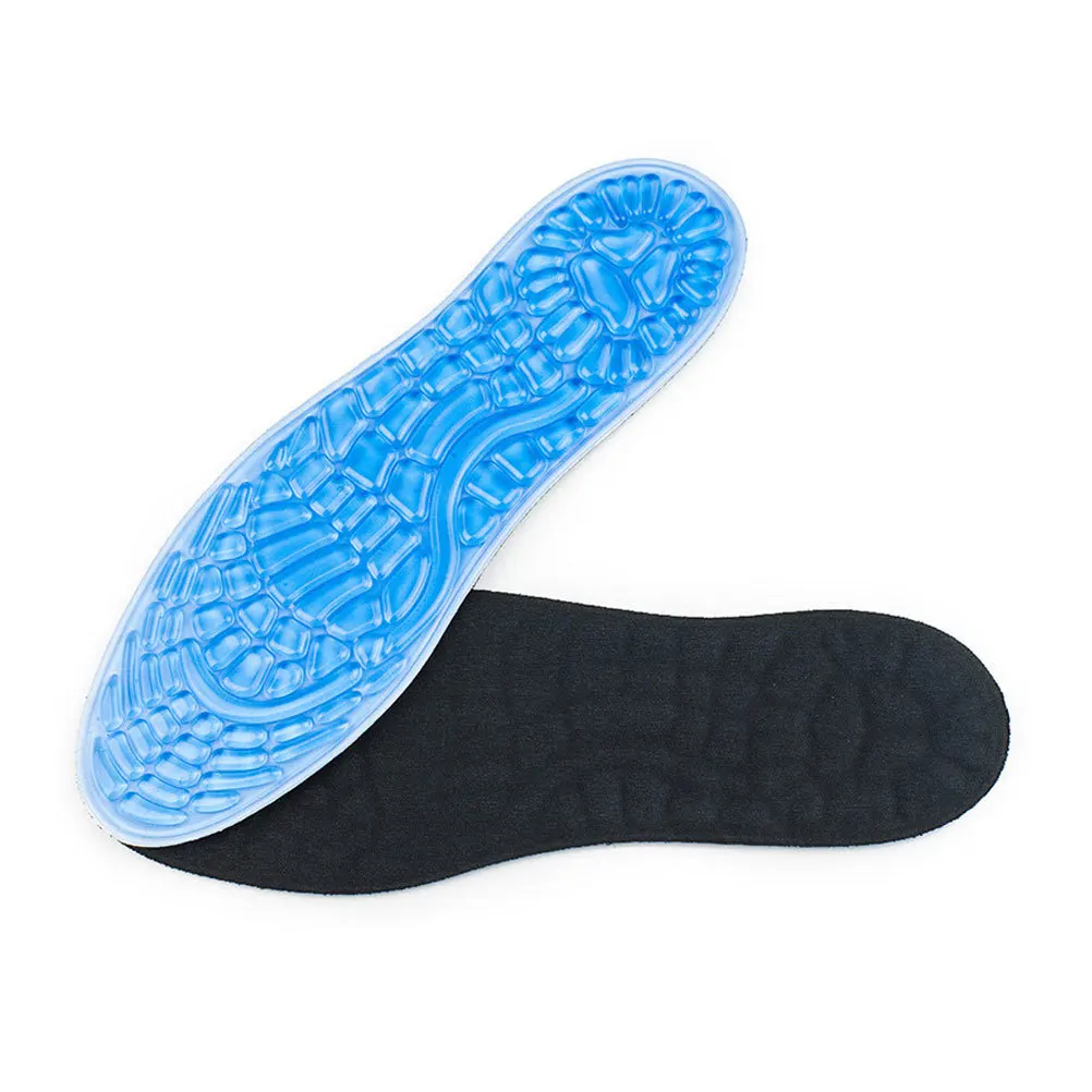 

1 Pair Thickened Shock Absorbing Insoles Size 35-41 Durable Foot Care Support Arch Massage Gel Insert For Sports Running Walking