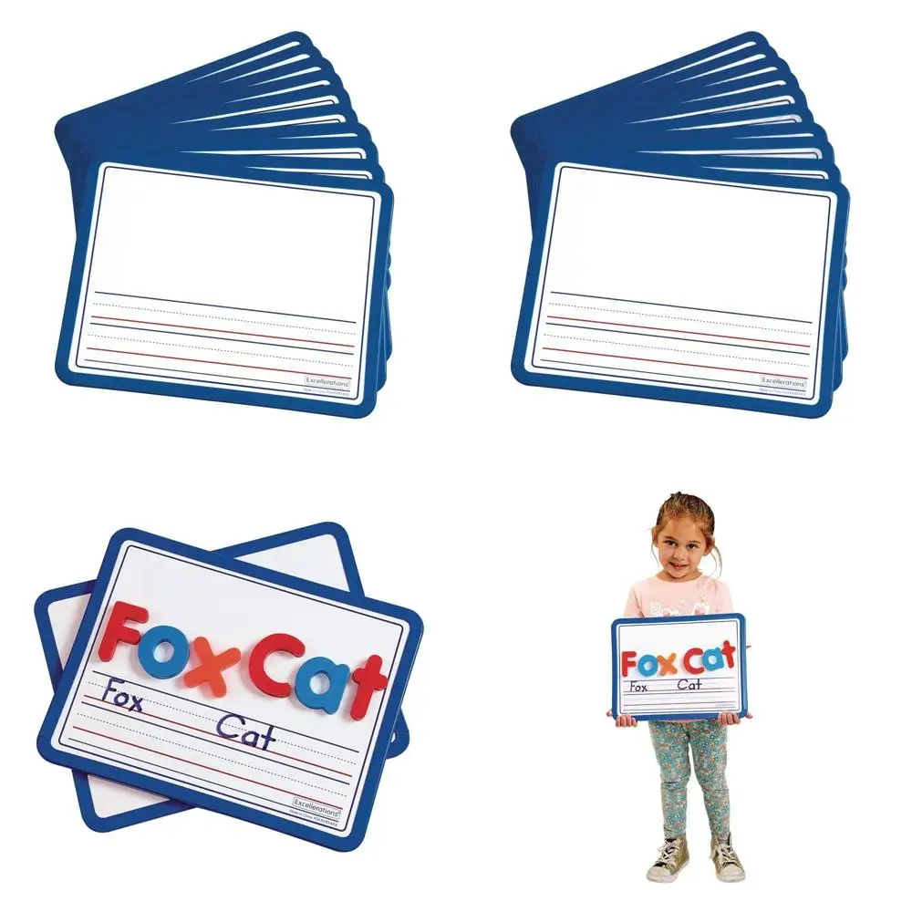 

Set of 10 Magnetic Dry Erase Lap Boards, Reusable Writing and Cleaning Surfaces