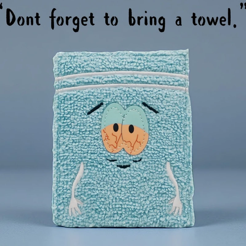 Novelty Cartoon SP Towel Bifold Wallet Terry Cloth Embroidered Credit Card Holder Short Purse Cute Anime Wallets for Men Women