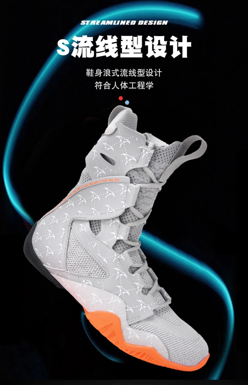 2025 أحذية احترافية للرجال عالية الجودة للملاكمة مقاومة للانزلاق أحذية داخلية عالية الجودة للتدريب القتالي قابلة للتنفس