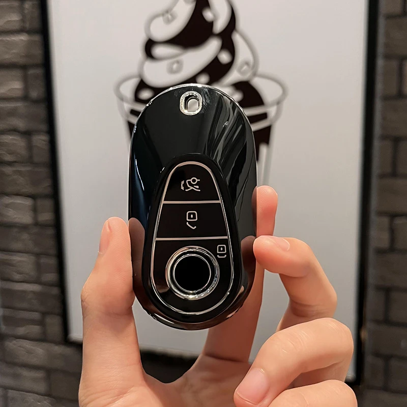 Suitable for Mercedes New C-Class, E-Class E300L, C260L, E260, GLC, C200, EQE Car Key Case Cover 24/2024 Model