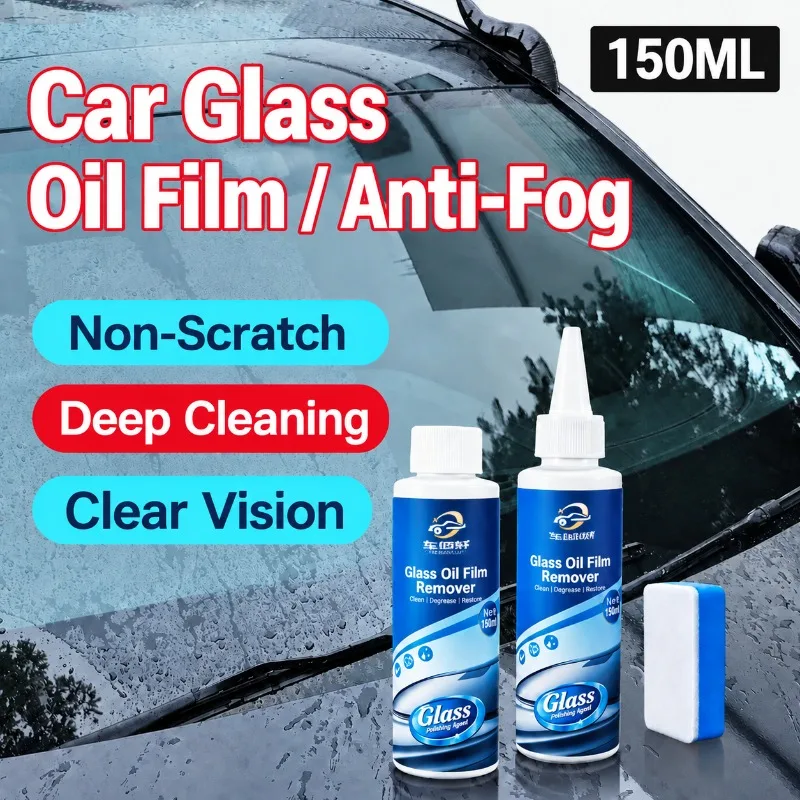 Car Glass Polishing Compound Cerium Oxide, Oil Film Remover, Water Spot & Light Scratch Repair Polish for Automotive Windshield