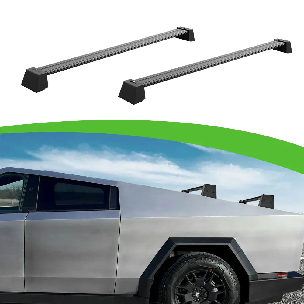 2Pcs Rear Roof Rail Rack Cross Bars Crossbars Fits for Tesla Cybertruck 2024 2025