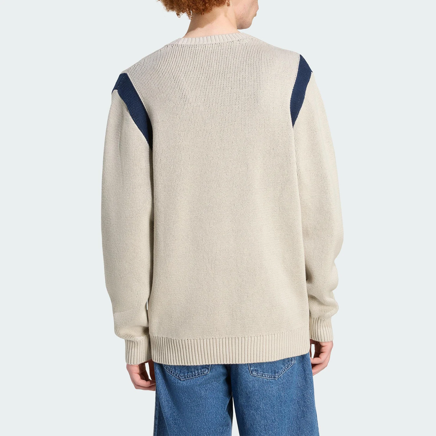 Adidas genuine clover men's round neck knitted retro pullover sweater JX8214