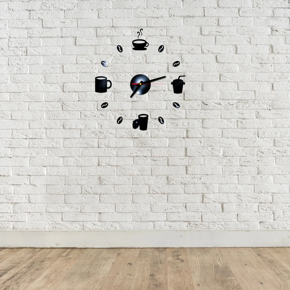 

Large Red Acrylic Wall Clock Modern Silent Art Decorative Clock For Living Room Bedroom Bathroom Office Home Decoration