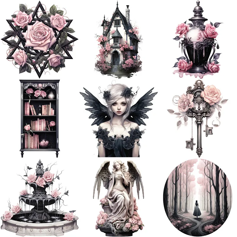 9Pcs/Pack Gothic World Sticker DIY Craft Scrapbooking Album Junk Journal Decorative Stickers