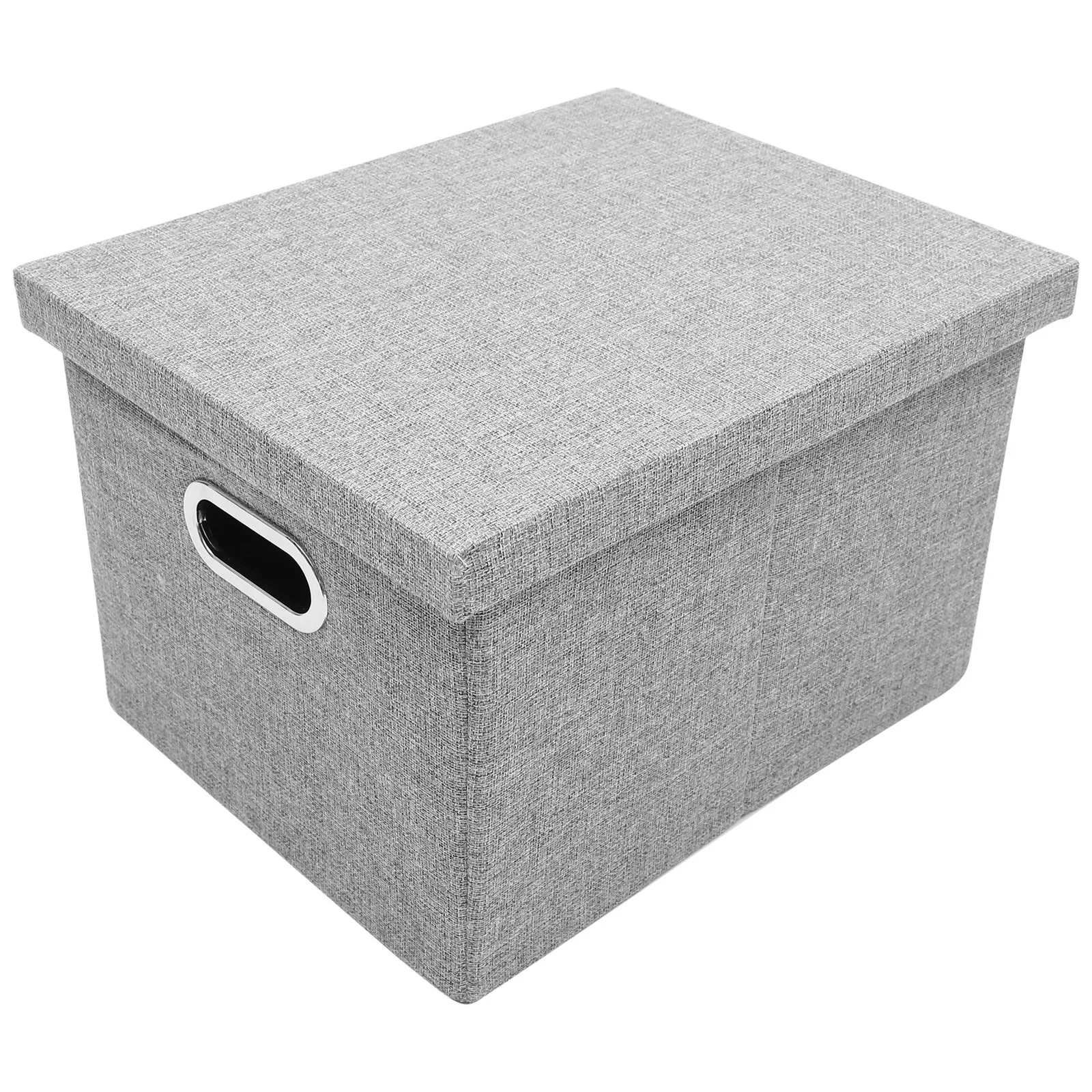 Decorative File Storage Box Organizer for Home Office Tabletop Document Organizer with Large Capacity Legal File Box