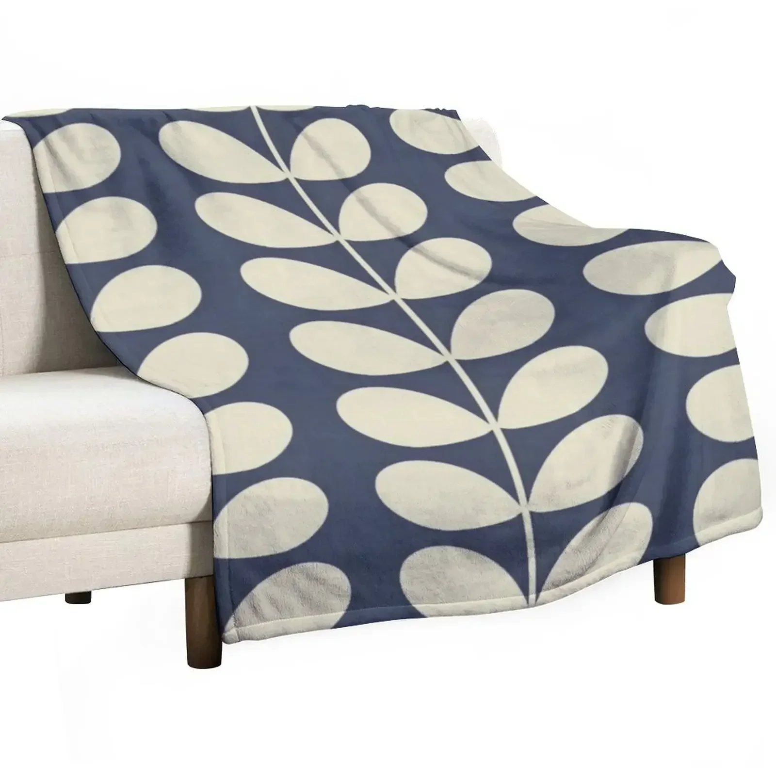 

orla kiely multi stem,kiely pattern, orla kiely design,blue,white Throw Blanket Thermal For Decorative Sofa Blankets