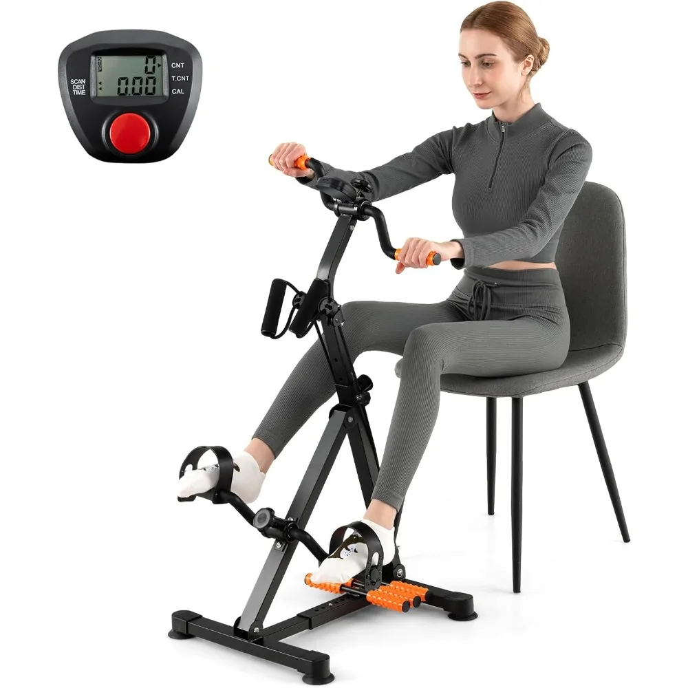 

Pedal Exerciser Bike for Seniors, Hand Arm Leg Knee Physical Therapy Exercise Bike with Monitor, Indoor Adjustable Fitness