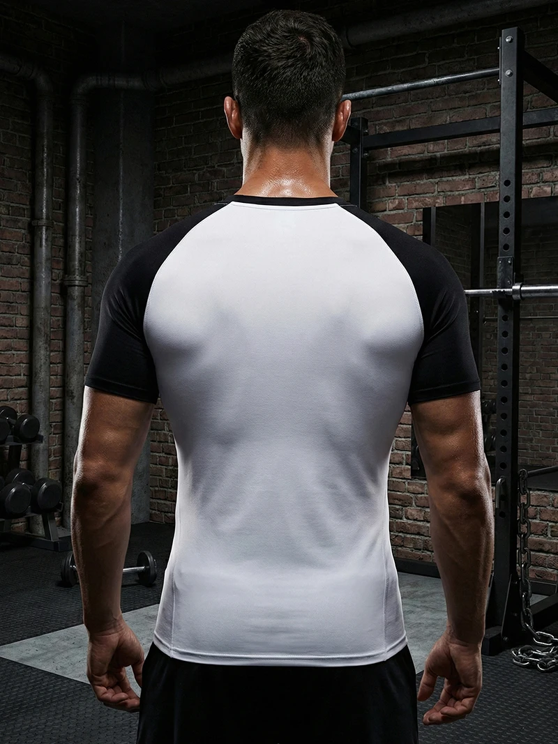 American Flag Print Short Sleeve Compression Shirts for Men Athletic Quick Dry Tshirts Gym Workout Running Tees Undershirts Tops view 6