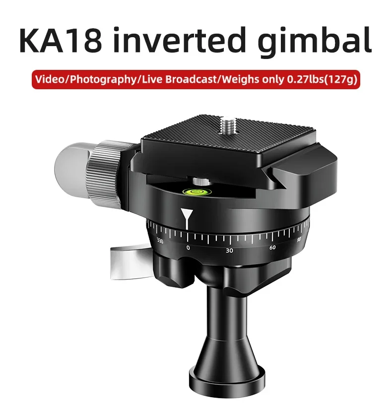 

BEXIN mini tripod ball head 360 rotating spherical gimbal aluminum alloy 3/8 base, suitable for SLR camera photography