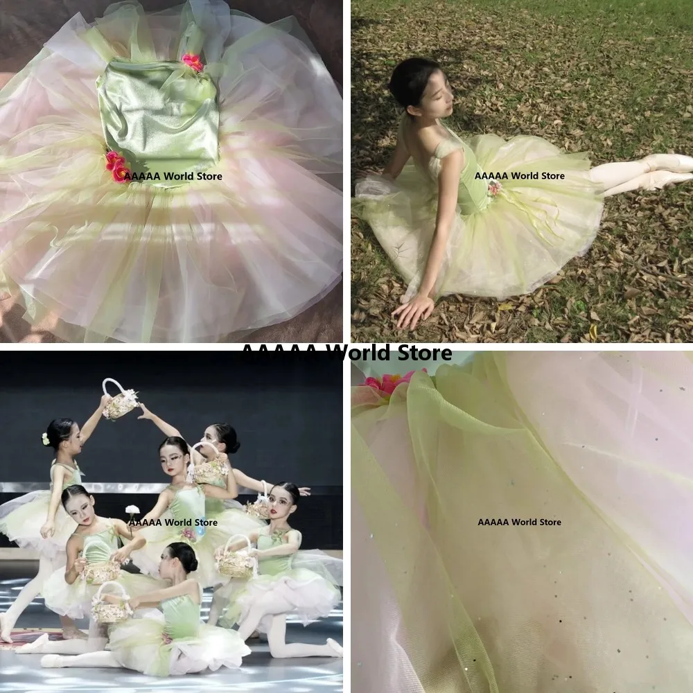 

Girls Ballet Tutu Skirt Romantic Performance Dress Swan Lake Dance Cosplay Costume for Kids Women