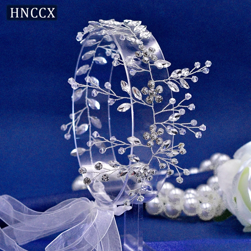 

HNCCX Bridal Crystal Headbands Handmade Hair Accessories For Women Rhinestone Leaves Headdresses Headpieces For Party CP65 ﻿