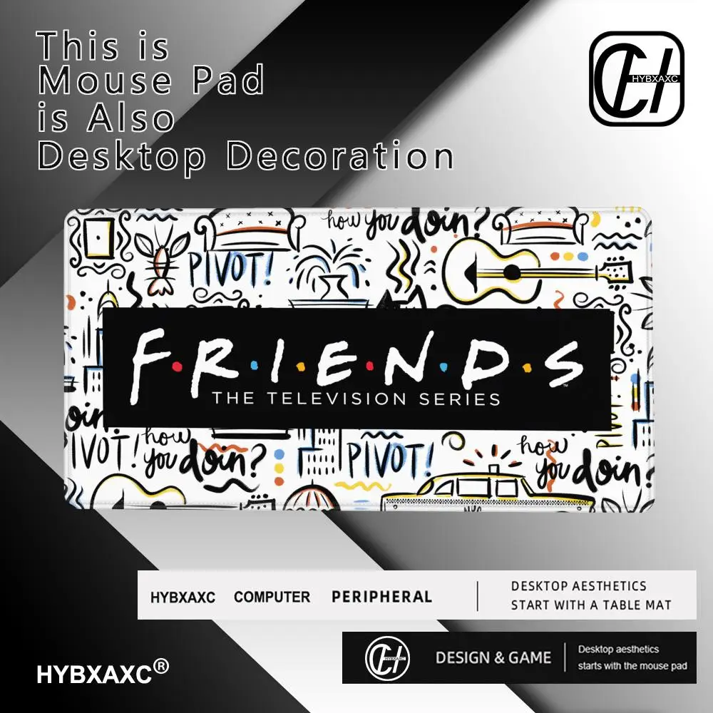 Friends Tv Show Mouse Pad 90x40CM Non-slip Gaming Mousepad Gamer E-Sports Mouse Mat Game Mechanical Keyboard XXL Desk Mat