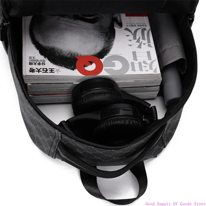 단순한 성격 패션 상어 입 남자 배낭 격자 무늬 고등학생 대학생 학교 가방 컴퓨터 배낭