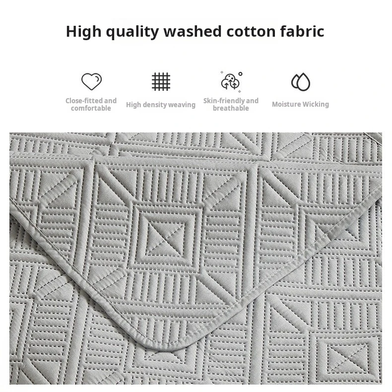 3-Pieces Queen Size Quilt Set 220x240cm Ultrasonic Quilted Bedspread & Coverlet Summer Lightweight Bedding Set Blanket for Bed