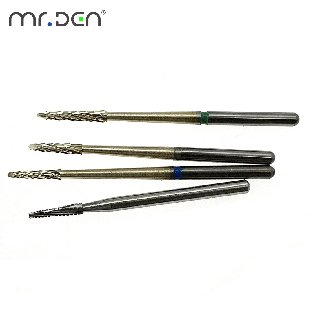 Chirurgische Drehnadel aus Wolframstahl, Entfernung von harten Gewebe, längliche Zähne, seitliches Schneiden, minimalinvasive Wurzelscheiding