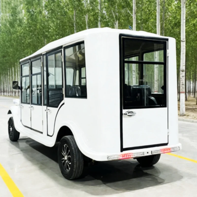 CE Approved 4 Wheel 5 8 11 Seater Electric Retro Classic Car Adult With Door Classic Car For Wedding Closed Retro Cars