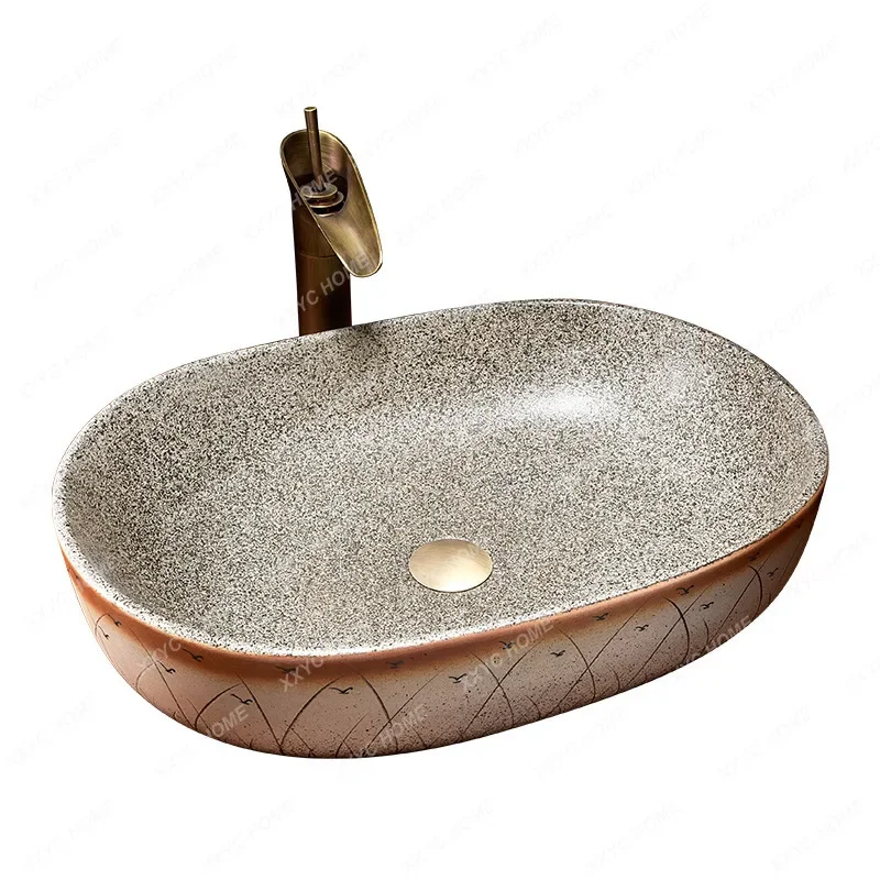 Table Basin Single Basin Ceramic Basin Bathroom Washbasin Household Sink Chinese Cross-Border Wash Basin