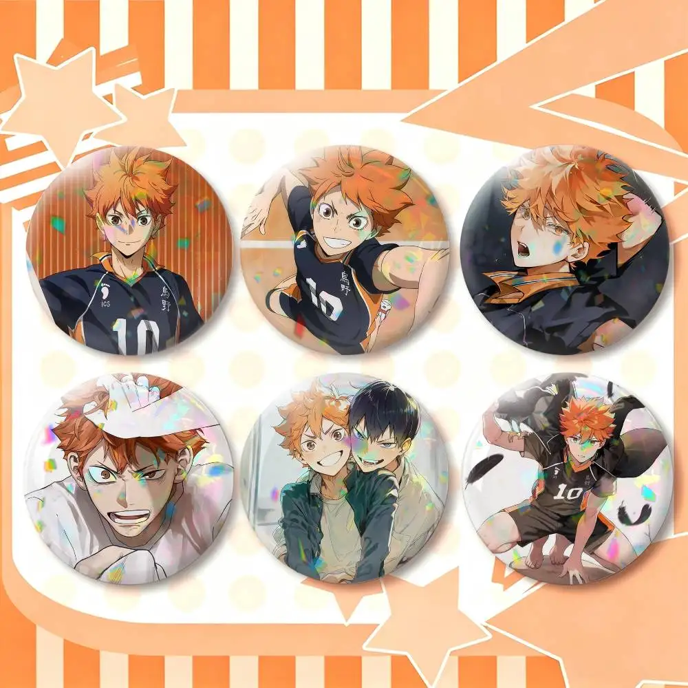 Hinata Shoyo Volleyball  25 32 44 58 75mm Badges Personalized Round Brooches Pins Accessory Gift