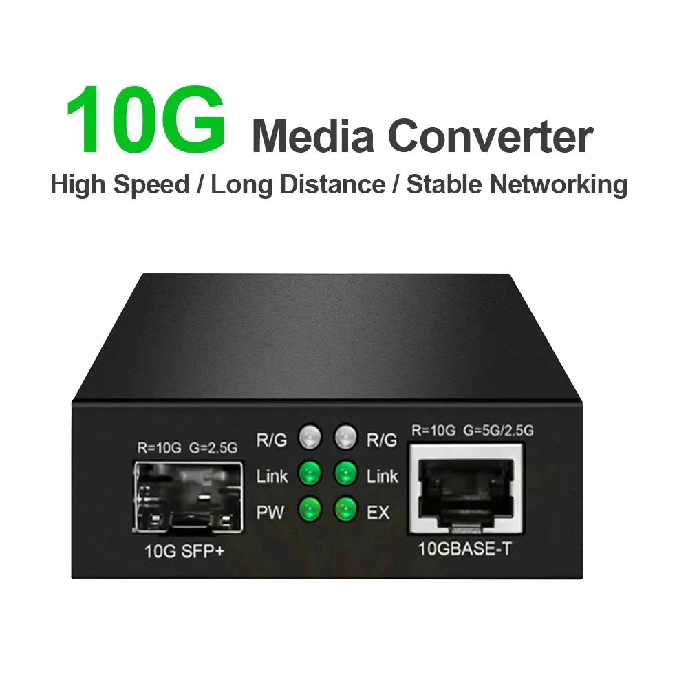 Industrial Media Converter SFP 10G to RJ45 Module ES3000-1E1F High-Speed Transmission Port