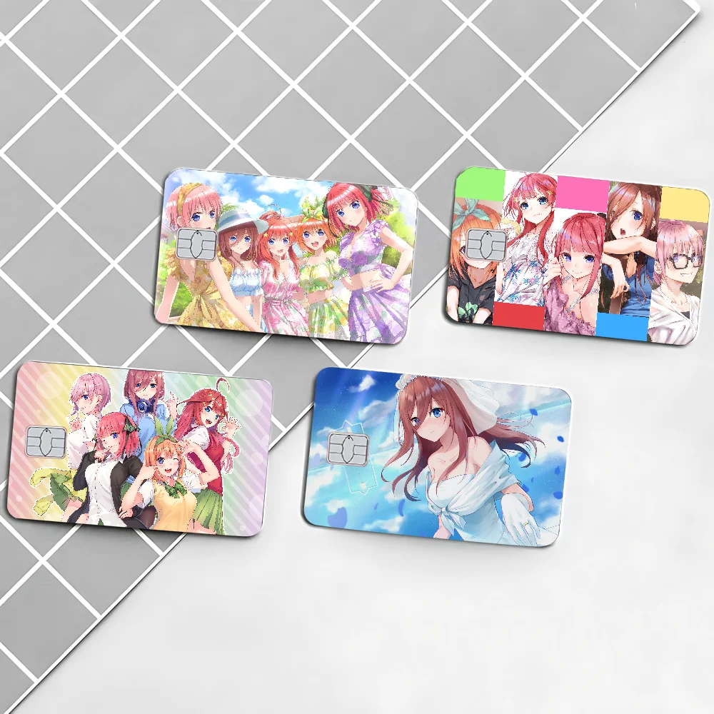 Comic The Quintessential Quintuplets Anime Funny Shell On Off Ultra Thin No Fade Sticker Skin Cover Film For Debit Credit Card