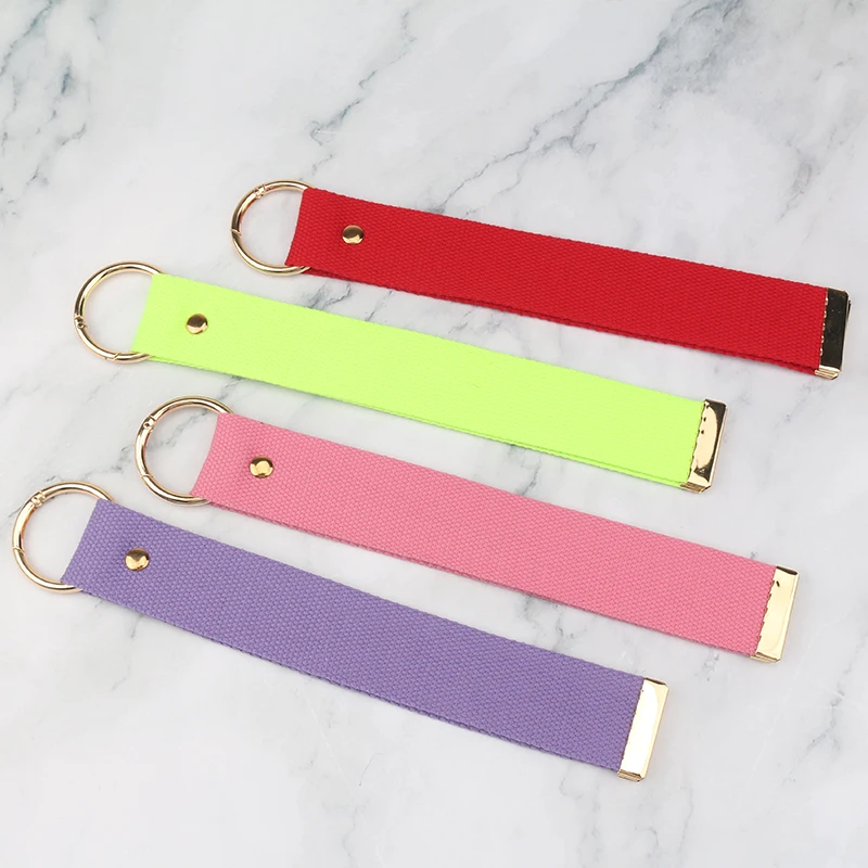 2pcs/lot Canvas Keychain Pendant Backpack Pendant Luggage Strap DIY Name Tag 3.8x25cm
