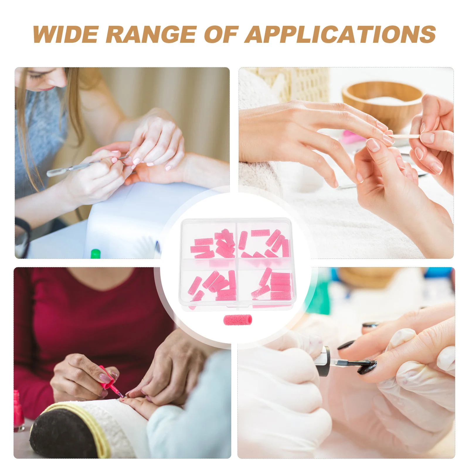 Zestaw 32 szt. pierścieni szlifierskich o drobnej ziarnistości do frezarki do paznokci, profesjonalne pierścienie do manicure, polerowania paznokci, usuwania żelu.