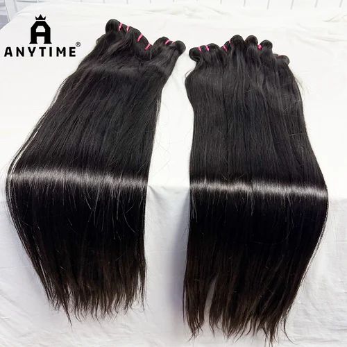 Extensiones de cabello humano liso de 8-30 pulgadas, 12A, mechones de cabello liso, extensión de cabello humano tejido, 100g/paquete