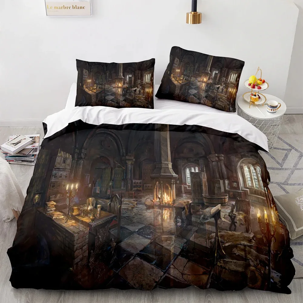 Fashion 3D Printing Game The Witchers Bedding Set Boys Girls Twin Queen Size Duvet Cover Pillowcase Bed Kids Adult Home Textile