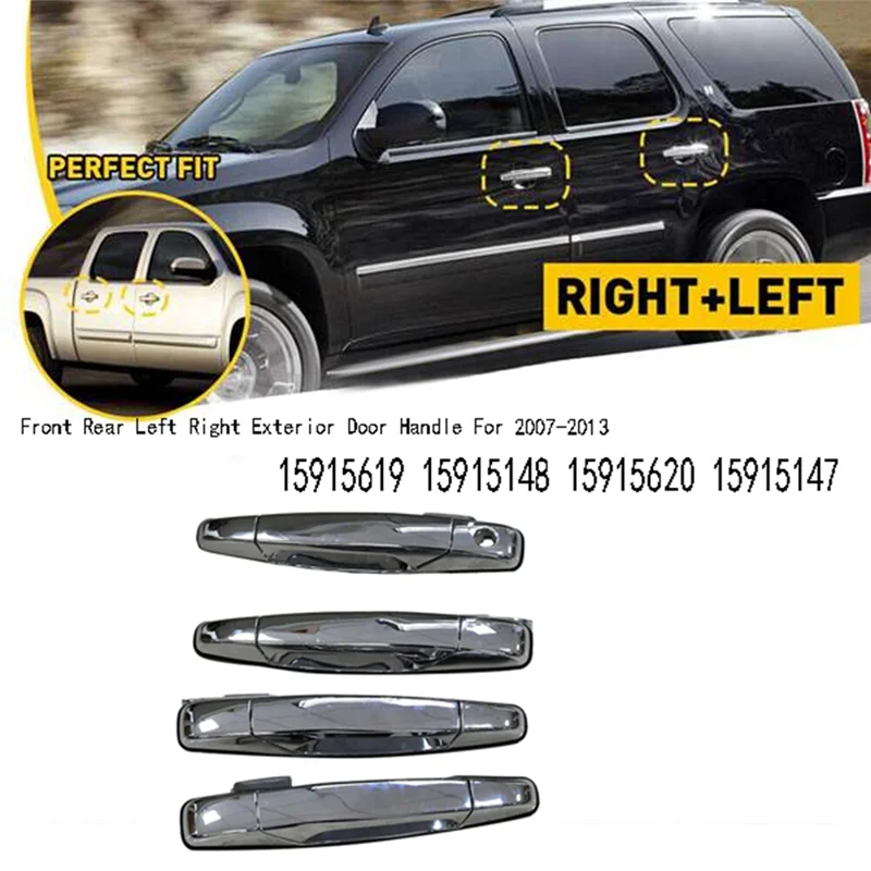 

1Set Front Rear Left Right Exterior Door Handle For GMC Cadillac 2007-2013 15915619 15915148 15915620 15915147-A67F