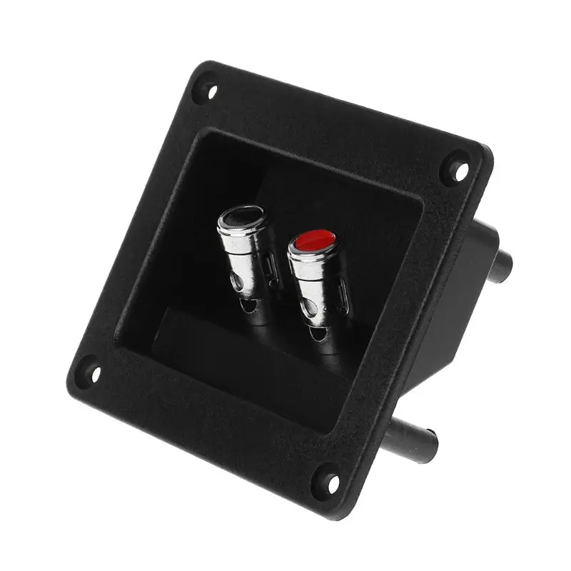 DX11 Wire Spring Terminal Cup Square Speaker 2 Positions Banana Recessed Speaker Box Black for DIY Home Car Stereo