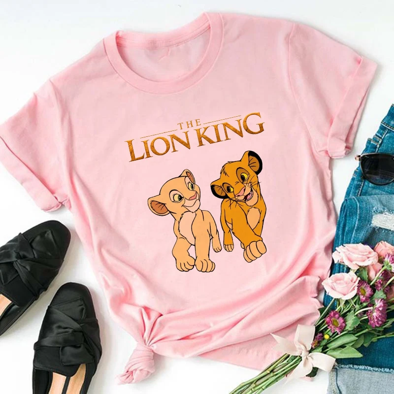 New in  The Lion King T-shirt Funny Disney  T Shirt Harajuku Hakuna Matata Tshirt Women Top Tees Female Clothes