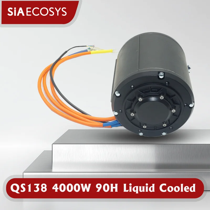 QSMOTOR Electric Motorcycle QS138 V3 4000W 90H Mid Drive Motor with Gearbox Liquid Cooled High Torque Version