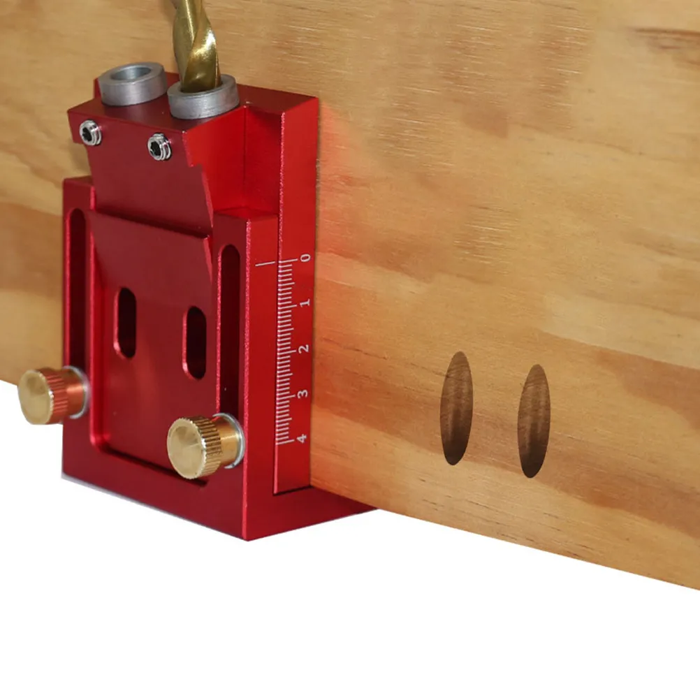 1Set Pocket Hole Jig Aluminum Alloy Durable Drill Guide Wood Working Tools Accessories Wood Thickness 12-38mm Carpentry Drilling