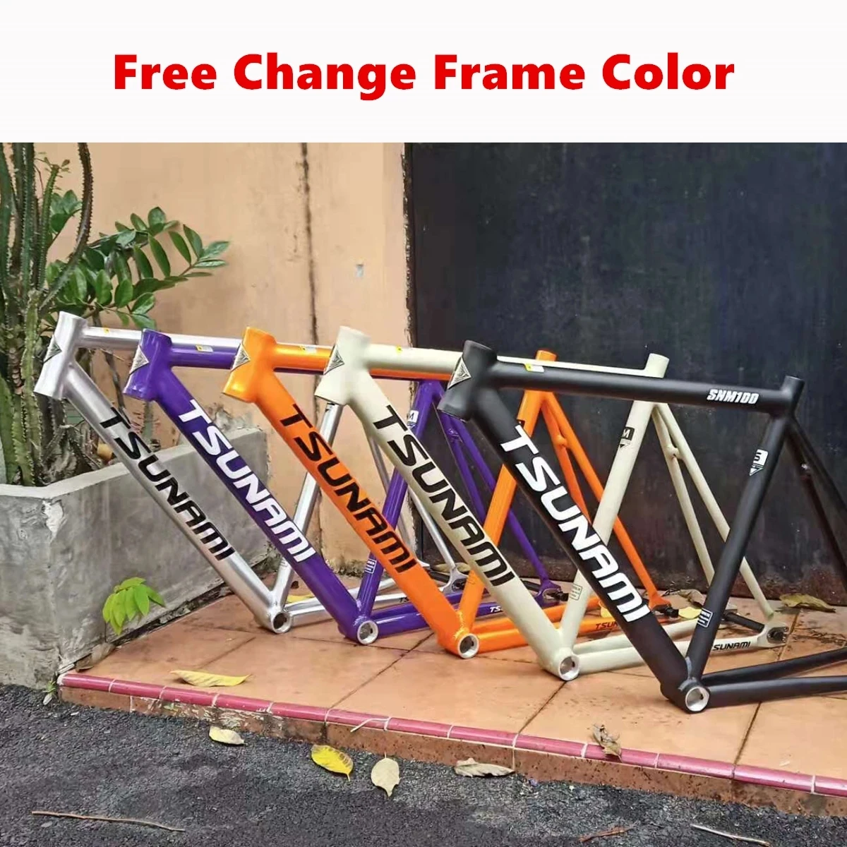 TSUNAMI SNM100 Bicycle Frame Fixed Gear Carrier Kit 49cm 52cm 55cm 58cm Aluminum Racetrack Frame Multi-Color Option CyclingParts