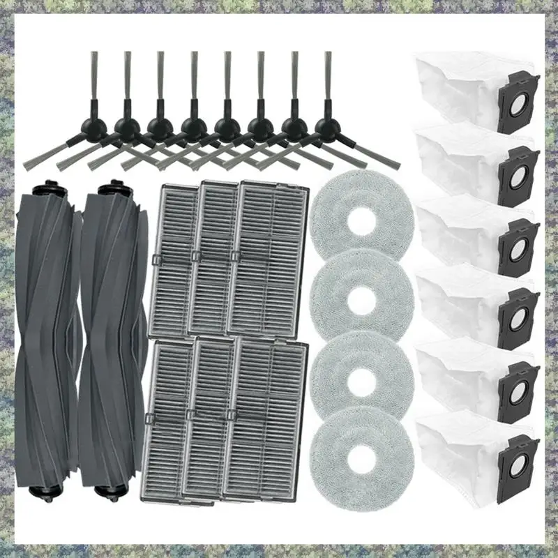 

WON For Dreame L10s Ultra Gen 2, Dreame L30s Ultra Vacuum Parts Main Roller Side Brush Hepa Filter Mop Cloth Dust Bags