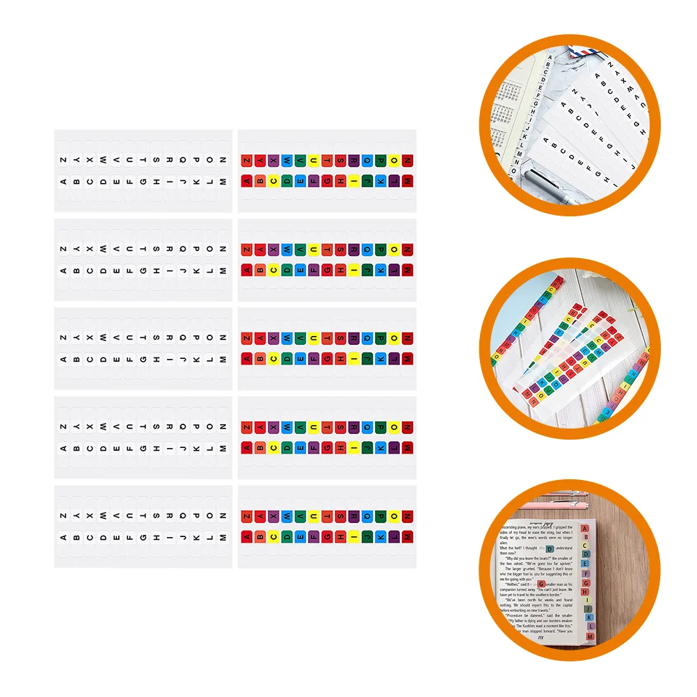 30 Sheets Letter Tabs Index Sticker Sticky Book The Sign Page Markers Convenient Alphabet